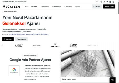 Türk SEM - Türkiye SEO Merkezi ve Google Ads Partner Ajansı