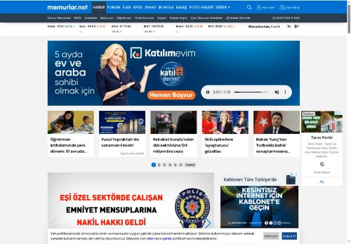 Memurlar.Net : Haber, İlan, KPSS, Öğretmen, Polis, Son Dakika - Memurlar.Net