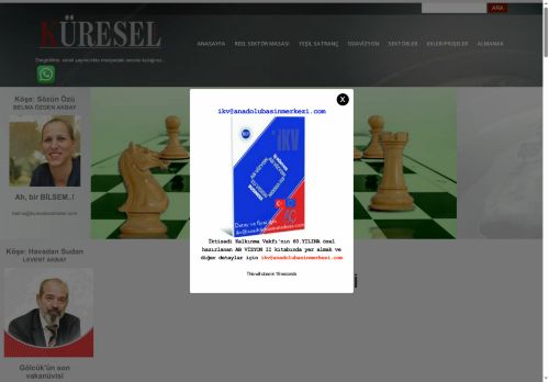 Küresel Ana Haber – Dergicilikte, süreli yayıncılıkta medyadaki sesiniz-kulağınız…