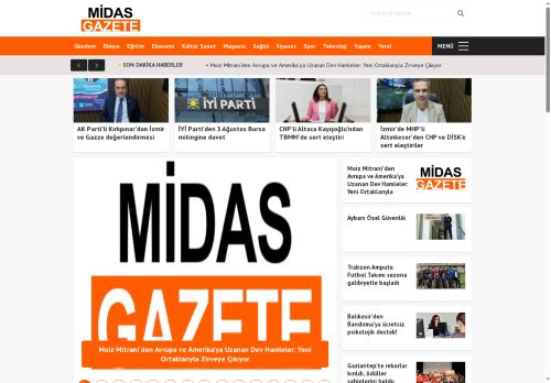 Midas Gazete |  Eskişehir Haber | Eskişehir Haberleri | Eskişehirspor | Son Dakika Güncel Haberler