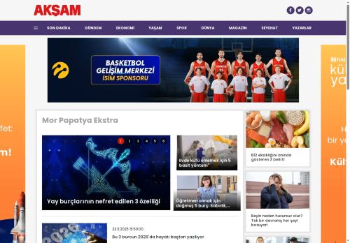 Kadın sağlık astroloji ve yemek tariflerine dair her şey Mor Papatya Ekstra'da | Akşam