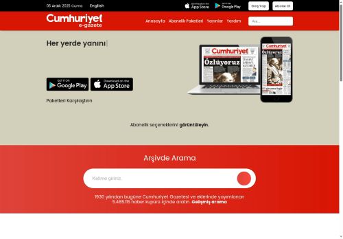 Cumhuriyet Günlük Gazetesi ve Arşivi