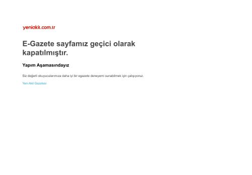 E-Gazete - Yeni Akit Gazetesi