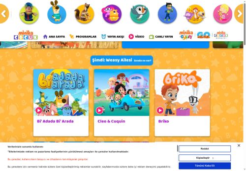 minika ÇOCUK - Çizgi filmler, çocuklar için online oyunlar, videolar ve yarışmalar