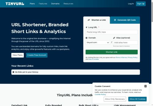 URL Shortener, Branded Short Links & Analytics | TinyURL