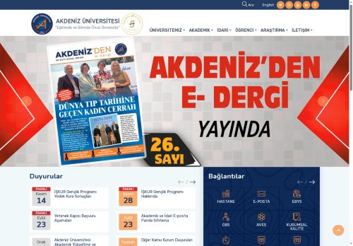 Ana Sayfa - Akdeniz Üniversitesi