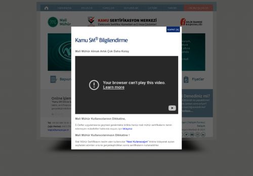 Kamu SM - Kamu Sertifikasyon Merkezi - Elektronik Sertifika Hizmet Sağlayıcısı ve E-imza Uygulamaları