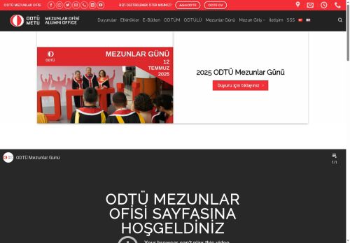 ODTÜ Mezunlar Ofisi – ODTÜ'lüler her yerde, hep birlikte…