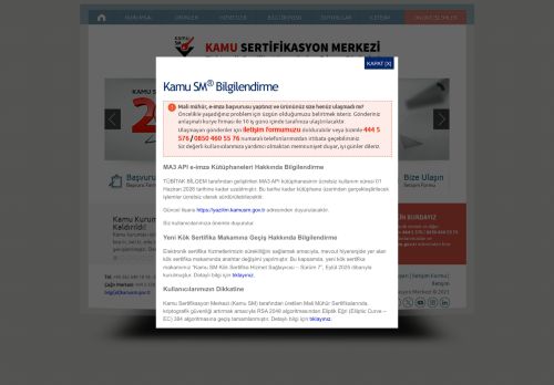 Kamu SM - Kamu Sertifikasyon Merkezi - Elektronik Sertifika Hizmet Sağlayıcısı ve E-imza Uygulamaları
