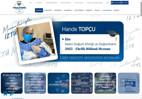 İzmir Tınaztepe Üniversitesi - İZTÜ - Anasayfa