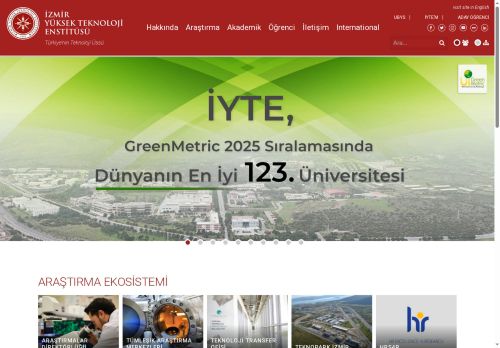 İYTE Ana Sayfa - İzmir Yüksek Teknoloji Enstitüsü