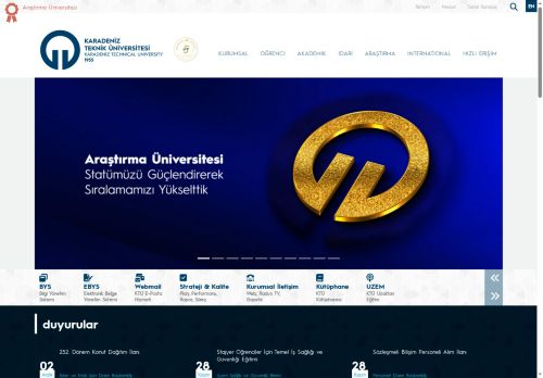 Anasayfa | KARADENİZ TEKNİK ÜNİVERSİTESİ