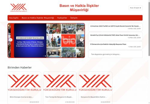 Ana Sayfa | Yükseköğretim Kurulu