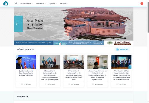 Ahmet Yesevi Üniversitesi - Anasayfa