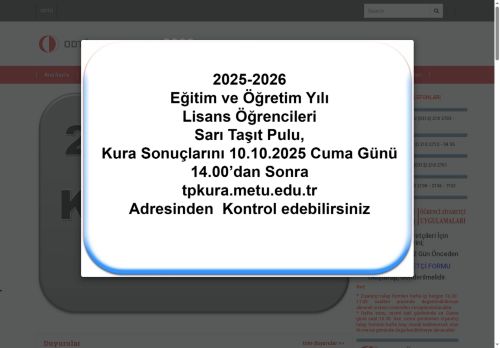 İÇ HİZMETLER MÜDÜRLÜĞÜ  | ORTA DOĞU TEKNİK ÜNİVERSİTESİ
