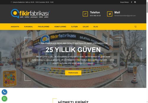 Fikir Fabrikası Reklam Ozalit Matbaa Promosyon Tabela Hizmetleri
