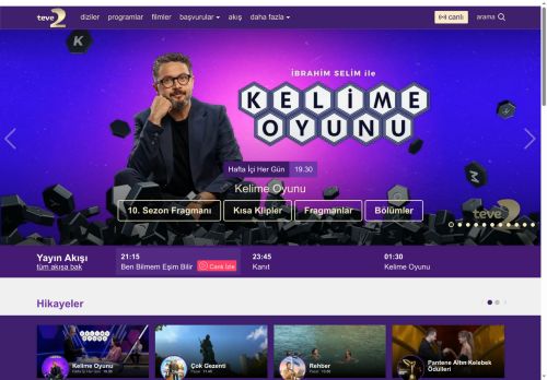 teve2 - Diziler, Programlar, Yarışmalar, Filmler, Canlı Yayın