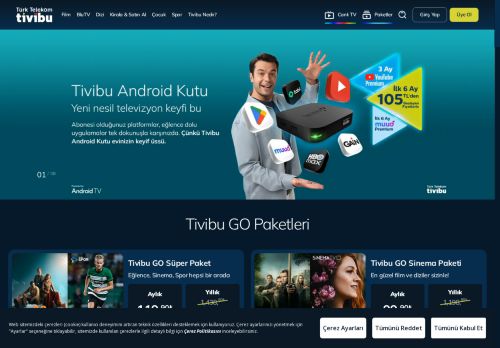 Tivibu Paketler: Canlı Kanallar, Filmler, Diziler Avantajlı Tekliflerle!