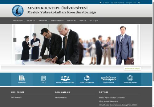 Meslek Yüksekokulları Koordinatörlüğü | AKÜ