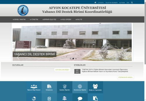 Yabancı Dil Destek Birimi Koordinatörlüğü  | AKÜ