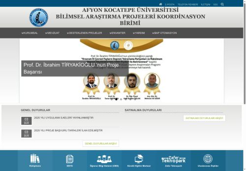 BİLİMSEL ARAŞTIRMA PROJELERİ KOORDİNASYON BİRİMİ