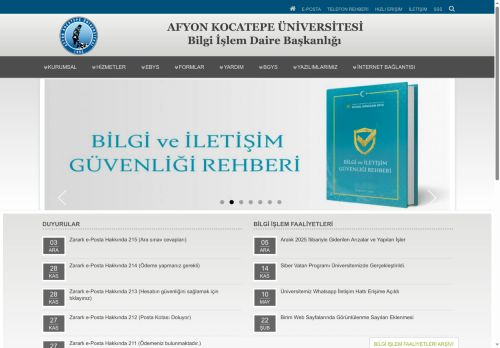 Bilgi İşlem Daire Başkanlığı | AKÜ