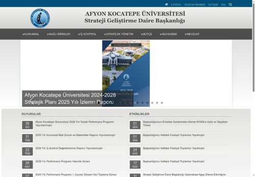 Strateji Geliştirme Daire Başkanlığı | AKÜ