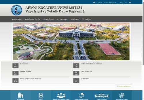 Yapı İşleri ve Teknik Daire Başkanlığı –  | AKÜ