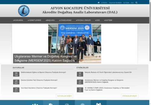 Akredite Doğaltaş Analiz Laboratuvarı (DAL) | AKÜ