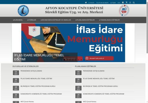 Sürekli Eğitim Uyg. ve Arş. Merkezi | AKÜ