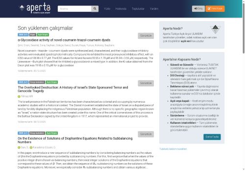 Aperta - Türkiye Açık Arşivi