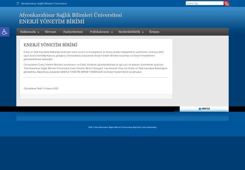 ENERJİ YÖNETİM BİRİMİ - Enerji Yönetim BirimiEnerji Yönetim Birimi | AFSÜ ENERJİ YÖNETİM BİRİMİ
