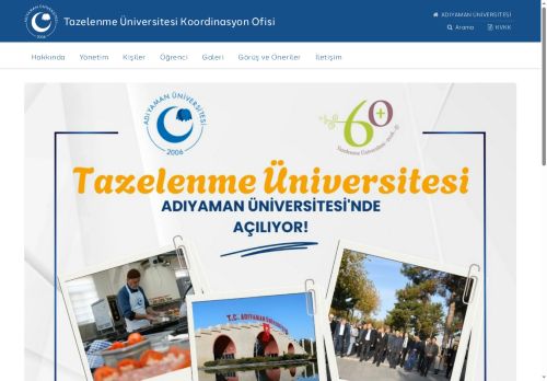 Tazelenme Üniversitesi Koordinasyon Ofisi | ADYÜ