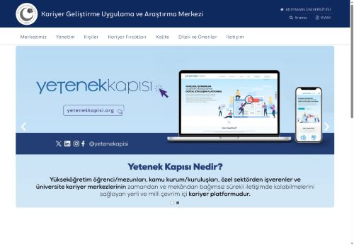 Kariyer Geliştirme Uygulama ve Araştırma Merkezi | ADYÜ