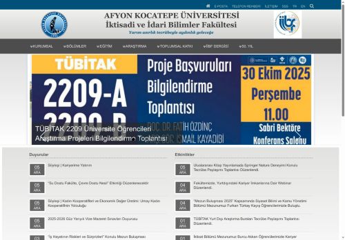 İktisadi ve İdari Bilimler Fakültesi | AKÜ