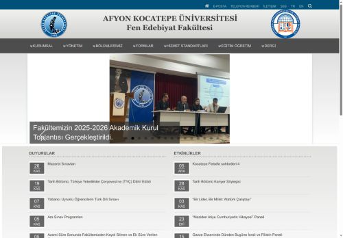 Fen Edebiyat Fakültesi | AKÜ