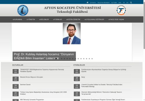 Teknoloji Fakültesi | AKÜ