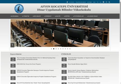 Dinar Uygulamalı Bilimler Yüksekokulu | Afyon Kocatepe Üniversitesi