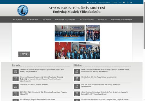 Emirdağ Meslek Yüksekokulu | AKÜ