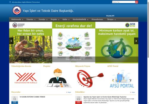 Yapı işleri Teknik Daire Başkanlığı - Afyon Sağlık Bilimleri ÜniversitesiYapı işleri Teknik Daire Başkanlığı | Afyon Sağlık Bilimleri Üniversitesi