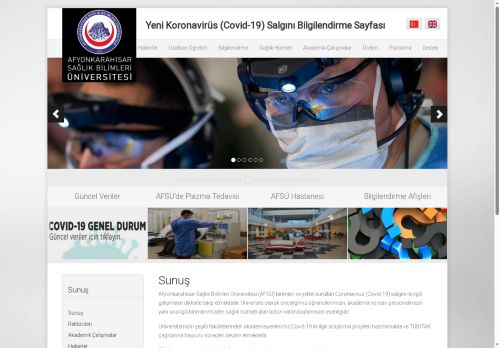 Sunuş - AFSÜ Covid-19 Bilgilendirme SayfasıAFSÜ Covid-19 Bilgilendirme Sayfası | Sağlığın Üniversitesi
