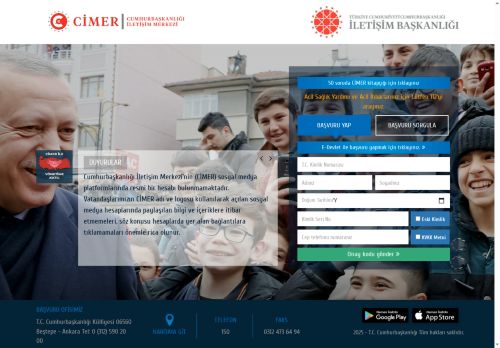 CİMER - T.C. Cumhurbaşkanlığı İletişim Merkezi