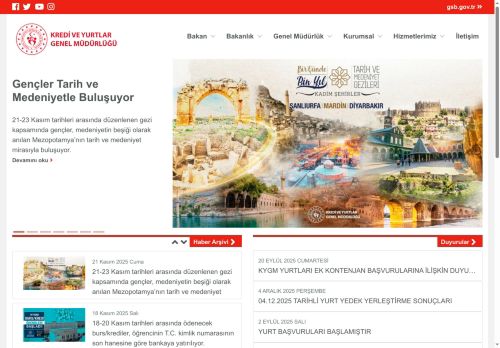 KREDİ VE YURTLAR GENEL MÜDÜRLÜĞÜ