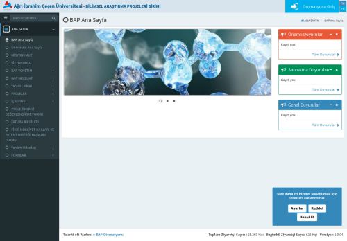 Ağrı Üniversitesi Bap Otomasyonu