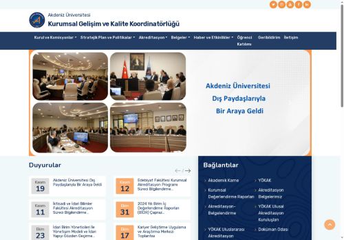 Kurumsal Gelişim ve Kalite Koordinatörlüğü-Ana Sayfa