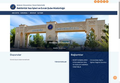 Yazı İşleri ve Evrak Şube Müdürlüğü-Ana Sayfa