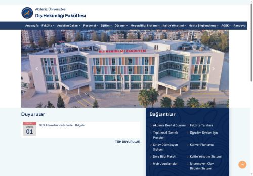 Diş Hekimliği Fakültesi-Ana Sayfa