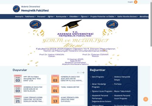 Hemşirelik Fakültesi-Ana Sayfa