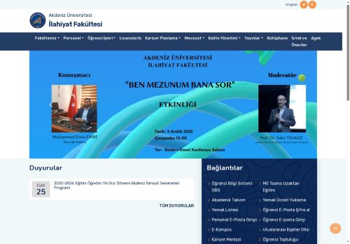 İlahiyat Fakültesi-Ana Sayfa