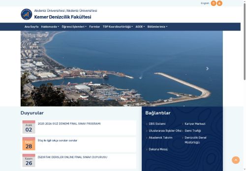 Kemer Denizcilik Fakültesi-Ana Sayfa